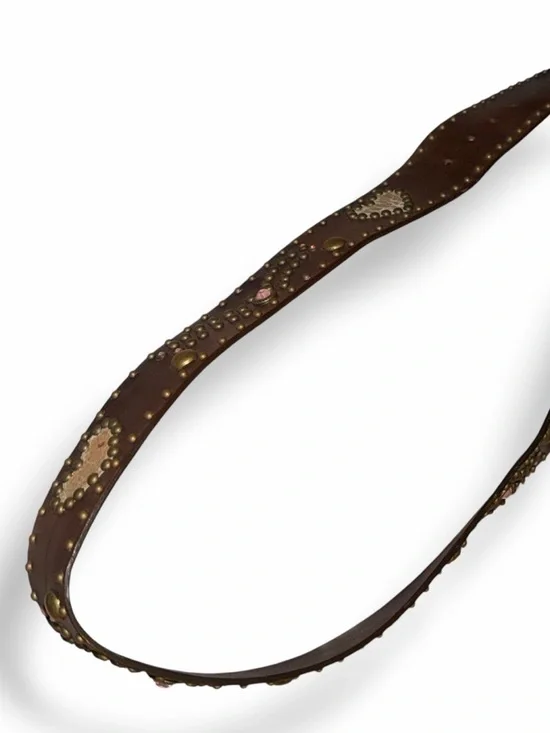 Streets Ahead Anthropologie Hearts and studs leather bohemian belt - Picture 7 of 10